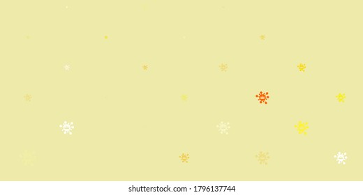 Light orange vector texture with disease symbols. Simple design in abstract style with infection forms. Best design for quarantine events.