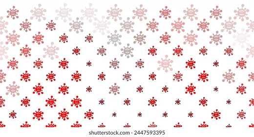 Light Orange vector texture with disease symbols. Abstract illustration with biological gradient shapes. Simple drawing against danger fever.