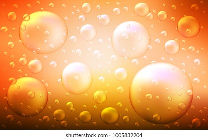 Light Orange vector texture with disks. Abstract illustration with colored bubbles in nature style. New design for ad, poster, banner of your website.