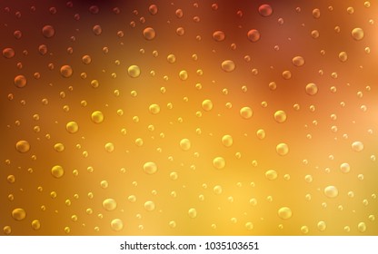 Light Orange vector texture with disks. Beautiful colored illustration with blurred circles in nature style. The pattern can be used for aqua ad, booklets.