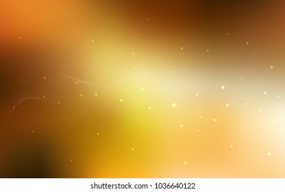 Light Orange vector texture with disks. Beautiful colored illustration with blurred circles in nature style. Completely new template for your brand book.