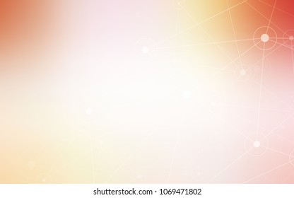 Light Orange vector texture with disks, lines. Abstract illustration with colorful discs and triangles. New design for ad, poster, banner of your website.