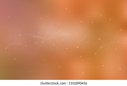 Light Orange vector texture with disks. Glitter abstract illustration with blurred drops of rain. The pattern can be used for beautiful websites.