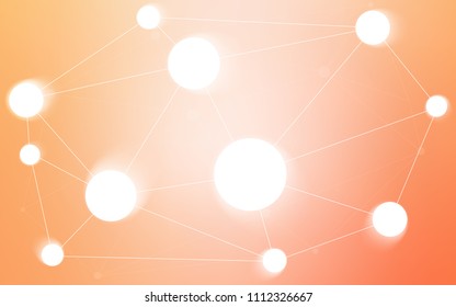 Light Orange vector texture with disks, lines. Abstract illustration with colorful discs and triangles. New design for ad, poster, banner of your website.