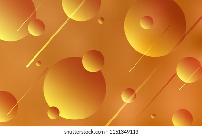 Light Orange vector texture with disks. Beautiful colored illustration with blurred circles in nature style. Pattern can be used as texture of wallpapers.