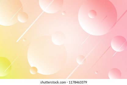 Light Orange vector texture with disks. Modern abstract illustration with colorful water drops. Pattern can be used for ads, leaflets.