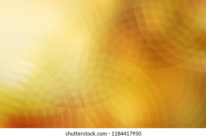 Light Orange vector texture with disks. Blurred decorative design in abstract style with bubbles. Pattern can be used for ads, leaflets.