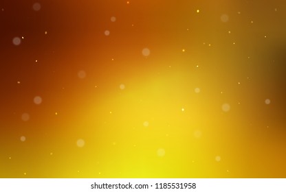 Light Orange vector texture with disks. Blurred bubbles on abstract background with colorful gradient. Pattern can be used for ads, leaflets.