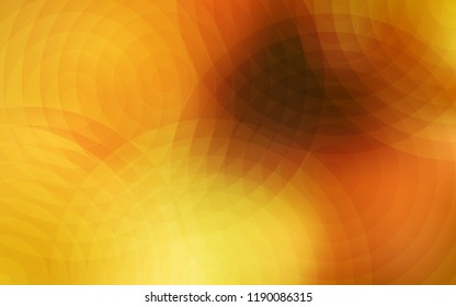 Light Orange vector texture with disks. Illustration with set of shining colorful abstract circles. Pattern can be used as texture of wallpapers.