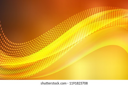 Light Orange vector texture with disks, lines. Colorful illustration with circles and lines in futuristic style. Pattern for ads, leaflets.