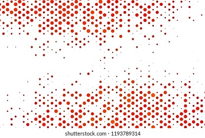 Light Orange vector texture with disks. Abstract illustration with colored bubbles in nature style. Pattern of water, rain drops.
