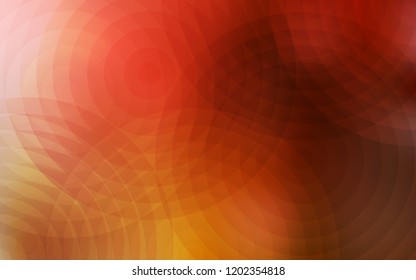 Light Orange vector texture with disks. Glitter abstract illustration with blurred drops of rain. Pattern can be used for ads, leaflets.