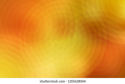 Light Orange vector texture with disks. Blurred bubbles on abstract background with colorful gradient. Pattern can be used for futuristic ad, booklets.