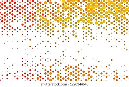 Light Orange vector texture with disks. Blurred decorative design in abstract style with bubbles. Template for your brand book.