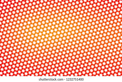 Light Orange vector texture with disks. Blurred bubbles on abstract background with colorful gradient. Pattern of water, rain drops.