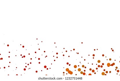 Light Orange vector texture with disks. Colorful illustration with blurred circles in nature style. Pattern of water, rain drops.