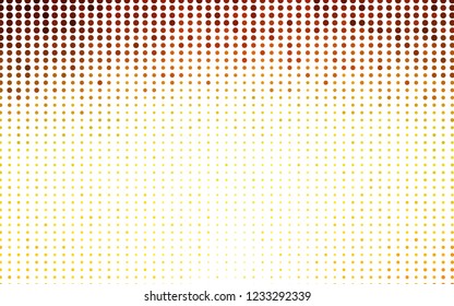 Light Orange vector texture with disks. Blurred decorative design in abstract style with bubbles. Pattern for ads, booklets.