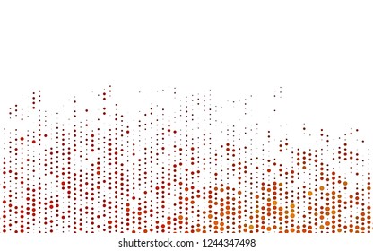 Light Orange vector texture with disks. Illustration with set of shining colorful abstract circles. Design for posters, banners.