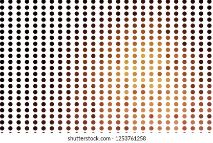 Light Orange vector texture with disks. Abstract illustration with colored bubbles in nature style. Pattern for ads, booklets.