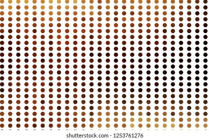 Light Orange vector texture with disks. Modern abstract illustration with colorful water drops. Pattern for ads, booklets.