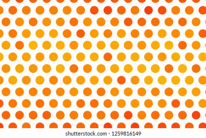 Light Orange vector texture with disks. Illustration with set of shining colorful abstract circles. Design for business adverts.