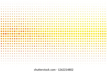 Light Orange vector texture with disks. Glitter abstract illustration with blurred drops of rain. Design for business adverts.