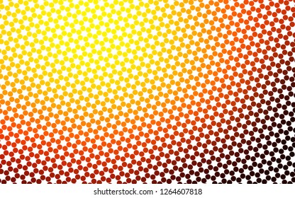 Light Orange vector texture with disks. Blurred decorative design in abstract style with bubbles. Pattern of water, rain drops.