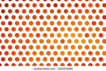 Light Orange vector texture with disks. Beautiful colored illustration with blurred circles in nature style. Pattern for ads, leaflets.