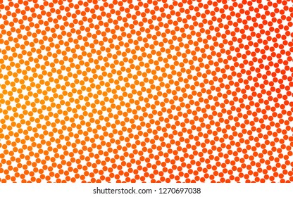 Light Orange vector texture with disks. Illustration with set of shining colorful abstract circles. Pattern for ads, leaflets.