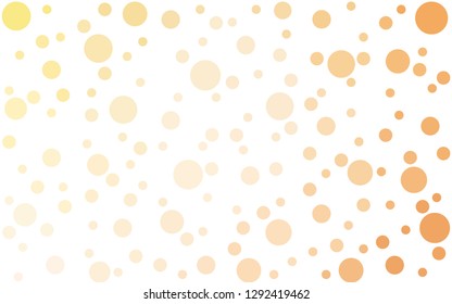 Light Orange vector  texture with disks. Beautiful colored illustration with blurred circles in nature style. Design for poster, banner of websites.