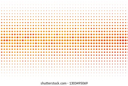 Light Orange vector texture with disks. Beautiful colored illustration with blurred circles in nature style. Pattern for ads, booklets.