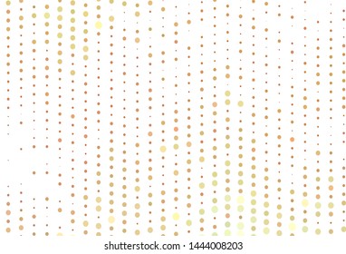 Light Orange vector texture with disks. Glitter abstract illustration with blurred drops of rain. New template for your brand book.