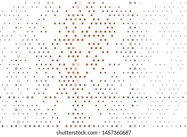 Light Orange vector texture with disks. Illustration with set of shining colorful abstract circles. Pattern of water, rain drops.