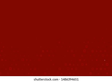 Light Orange vector texture with disks, rectangles. Decorative design in abstract style with circles, rectangles. Design for business adverts.