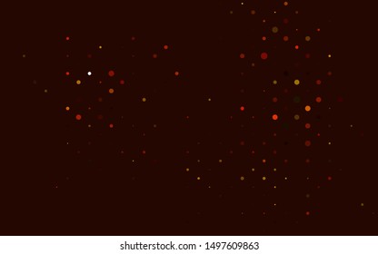 Light Orange vector texture with disks. Illustration with set of shining colorful abstract circles. Design for business adverts.