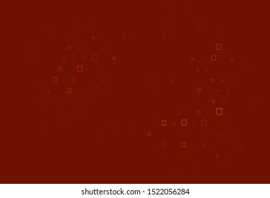 Light Orange vector texture with disks, rectangles. Decorative design in abstract style with circles, rectangles. Completely new template for your brand book.