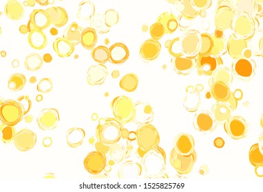 Light Orange vector texture with disks. Abstract illustration with colored bubbles in nature style. Pattern for ads, leaflets.