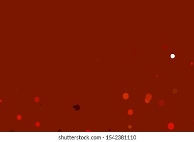 Light Orange vector texture with disks. Beautiful colored illustration with blurred circles in nature style. Pattern for beautiful websites.