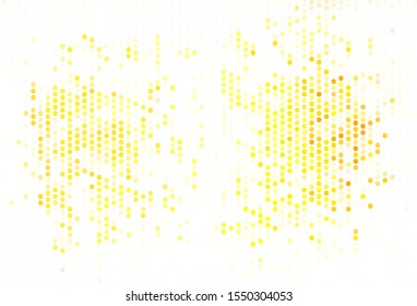 Light Orange vector texture with disks. Abstract illustration with colored bubbles in nature style. Pattern for futuristic ad, booklets.