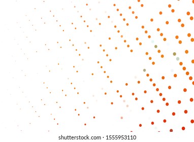 Light Orange vector texture with disks. Modern abstract illustration with colorful water drops. Design for posters, banners.