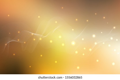 Light Orange vector texture with disks. Beautiful colored illustration with blurred circles in nature style. Completely new template for your brand book.