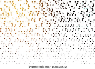 Light Orange vector texture with disks. Modern abstract illustration with colorful water drops. Completely new template for your brand book.