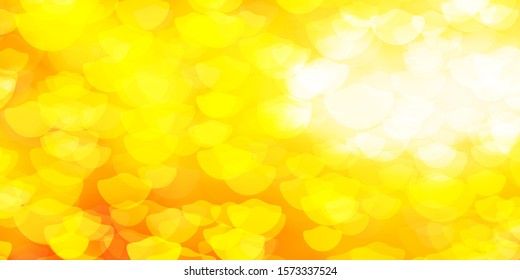 Light Orange vector texture with disks. Colorful illustration with gradient dots in nature style. New template for a brand book.