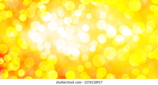 Light Orange vector texture with disks. Abstract decorative design in gradient style with bubbles. New template for a brand book.
