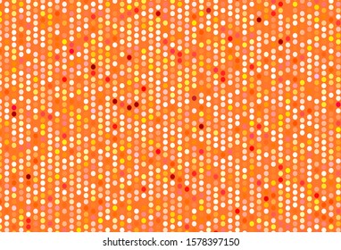 Light Orange vector texture with disks. Modern abstract illustration with colorful water drops. Pattern for futuristic ad, booklets.