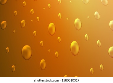 Light Orange vector texture with disks. Abstract illustration with colored bubbles in nature style. Pattern can be used as texture of water, rain drops.