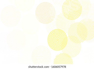 Light Orange vector texture with disks. Blurred bubbles on abstract background with colorful gradient. Design for your business advert.