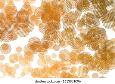 Light Orange vector texture with disks. Blurred bubbles on abstract background with colorful gradient. Pattern for beautiful websites.