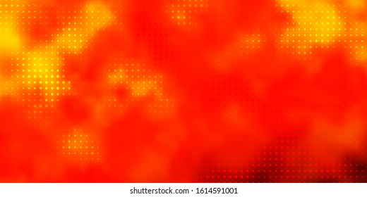 Light Orange vector texture with disks. Illustration with set of shining colorful abstract spheres. Pattern for websites.
