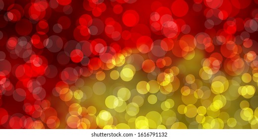 Light Orange vector texture with disks. Modern abstract illustration with colorful circle shapes. Design for posters, banners.